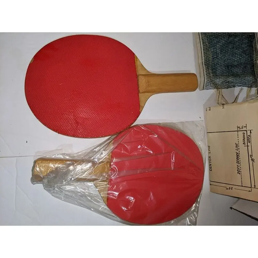 Vintage Hawthorne Official Table Tennis Set Montgomery Ward Ping Pong 60-4777